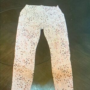 RBX Pink Leopard Print Kids Leggings